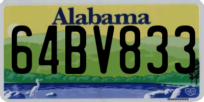 AL license plate 64BV833