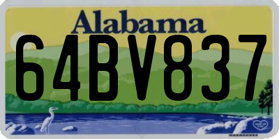 AL license plate 64BV837