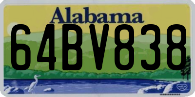 AL license plate 64BV838