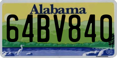 AL license plate 64BV840