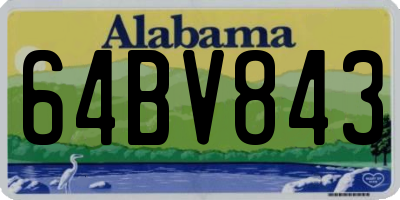 AL license plate 64BV843