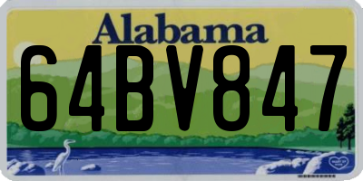 AL license plate 64BV847