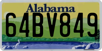 AL license plate 64BV849