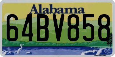 AL license plate 64BV858