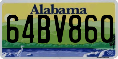 AL license plate 64BV860