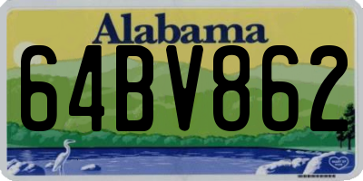 AL license plate 64BV862
