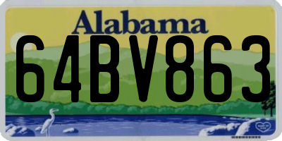 AL license plate 64BV863