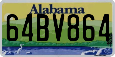 AL license plate 64BV864
