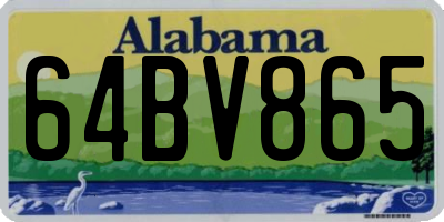 AL license plate 64BV865