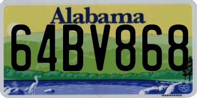 AL license plate 64BV868