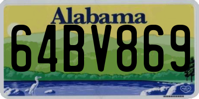 AL license plate 64BV869
