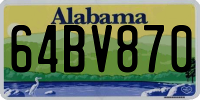 AL license plate 64BV870