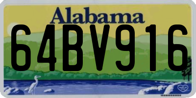 AL license plate 64BV916