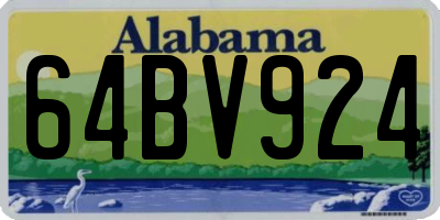 AL license plate 64BV924