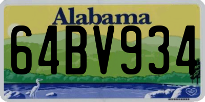 AL license plate 64BV934