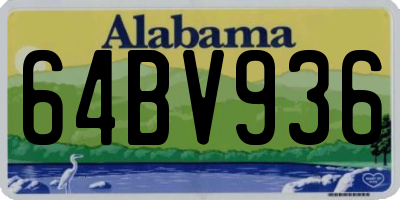 AL license plate 64BV936
