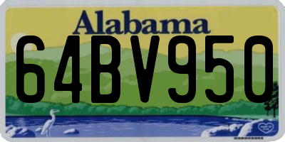 AL license plate 64BV950