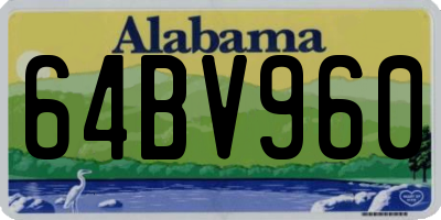 AL license plate 64BV960
