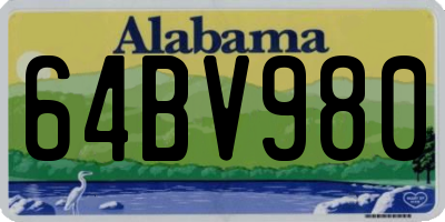 AL license plate 64BV980