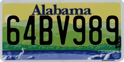 AL license plate 64BV989