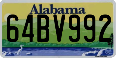 AL license plate 64BV992