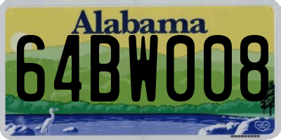 AL license plate 64BW008
