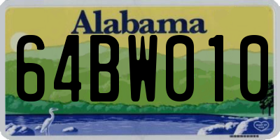 AL license plate 64BW010