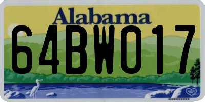 AL license plate 64BW017