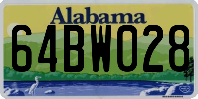 AL license plate 64BW028