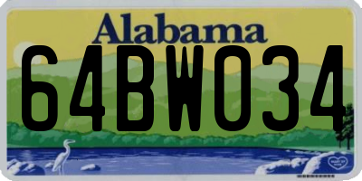 AL license plate 64BW034