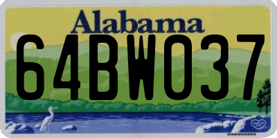 AL license plate 64BW037