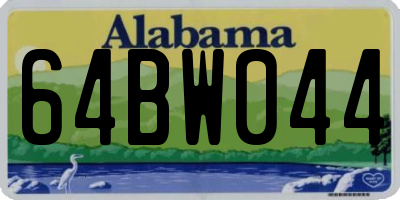 AL license plate 64BW044