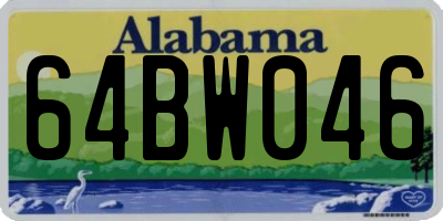 AL license plate 64BW046