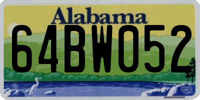 AL license plate 64BW052