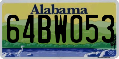 AL license plate 64BW053