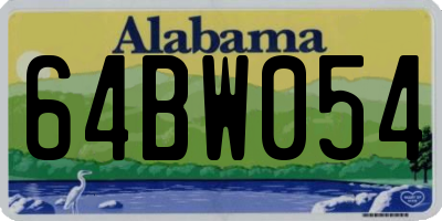 AL license plate 64BW054