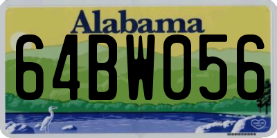 AL license plate 64BW056