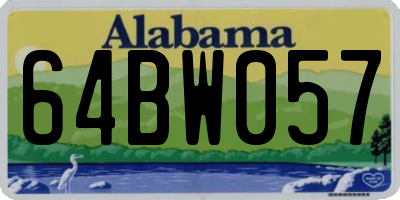 AL license plate 64BW057