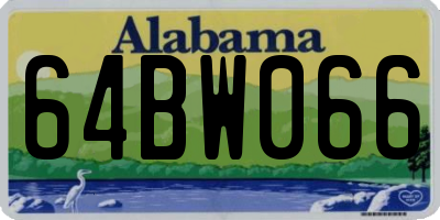 AL license plate 64BW066