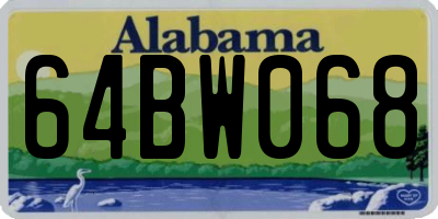 AL license plate 64BW068