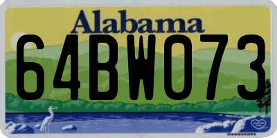 AL license plate 64BW073