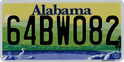 AL license plate 64BW082