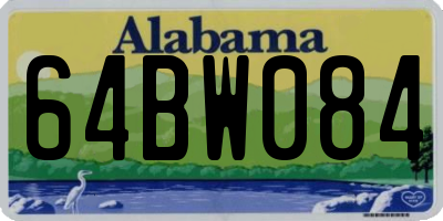 AL license plate 64BW084