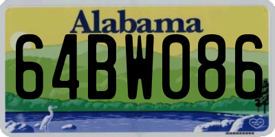 AL license plate 64BW086