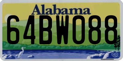 AL license plate 64BW088