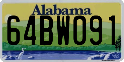 AL license plate 64BW091