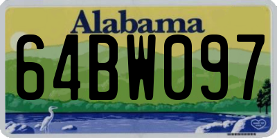AL license plate 64BW097