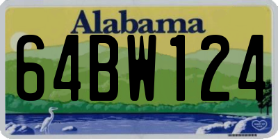 AL license plate 64BW124