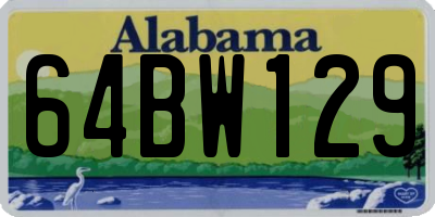 AL license plate 64BW129