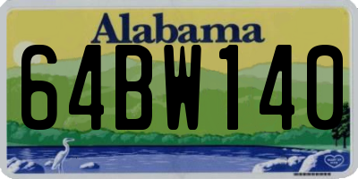 AL license plate 64BW140